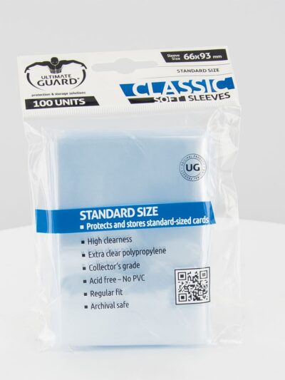 UG - Card Sleeves: Classic Soft Sleeves Standard Size- Transparent (100)