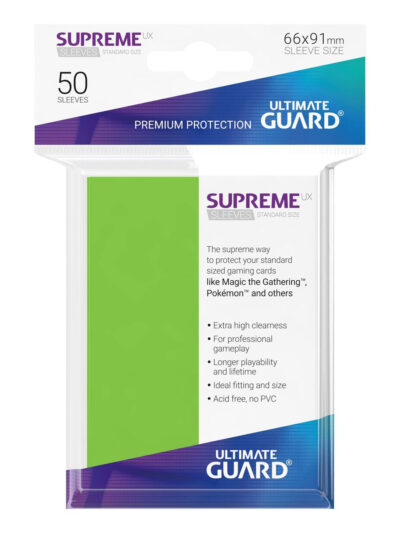 UG - Card Sleeves: Supreme UX Sleeves Standard Size- Light Green (50)