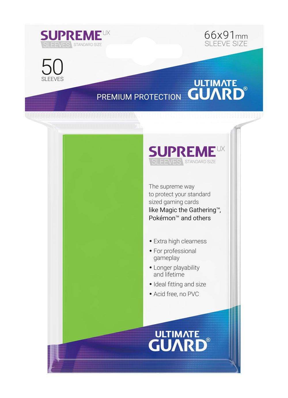 UG - Card Sleeves: Supreme UX Sleeves Standard Size- Light Green (50)