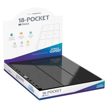 UG - Pages 18-Pocket Side- Loading Pages - Mini American Size - Black (1 und)
