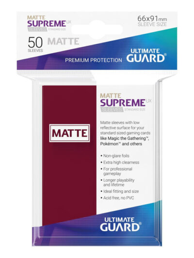 UG - Card Sleeves: Supreme UX Sleeves Standard Size- Burgundy (50)