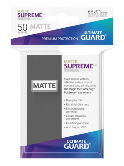 UG - Card Sleeves: Supreme UX Sleeves Standard Size- Dark Grey (50)
