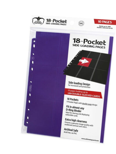 Ultimate Guard - Pages 18-Pocket Side- Loading Pages - Standard Size - Purple