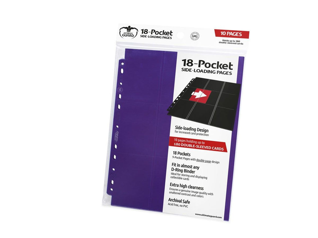 Ultimate Guard - Pages 18-Pocket Side- Loading Pages - Standard Size - Purple
