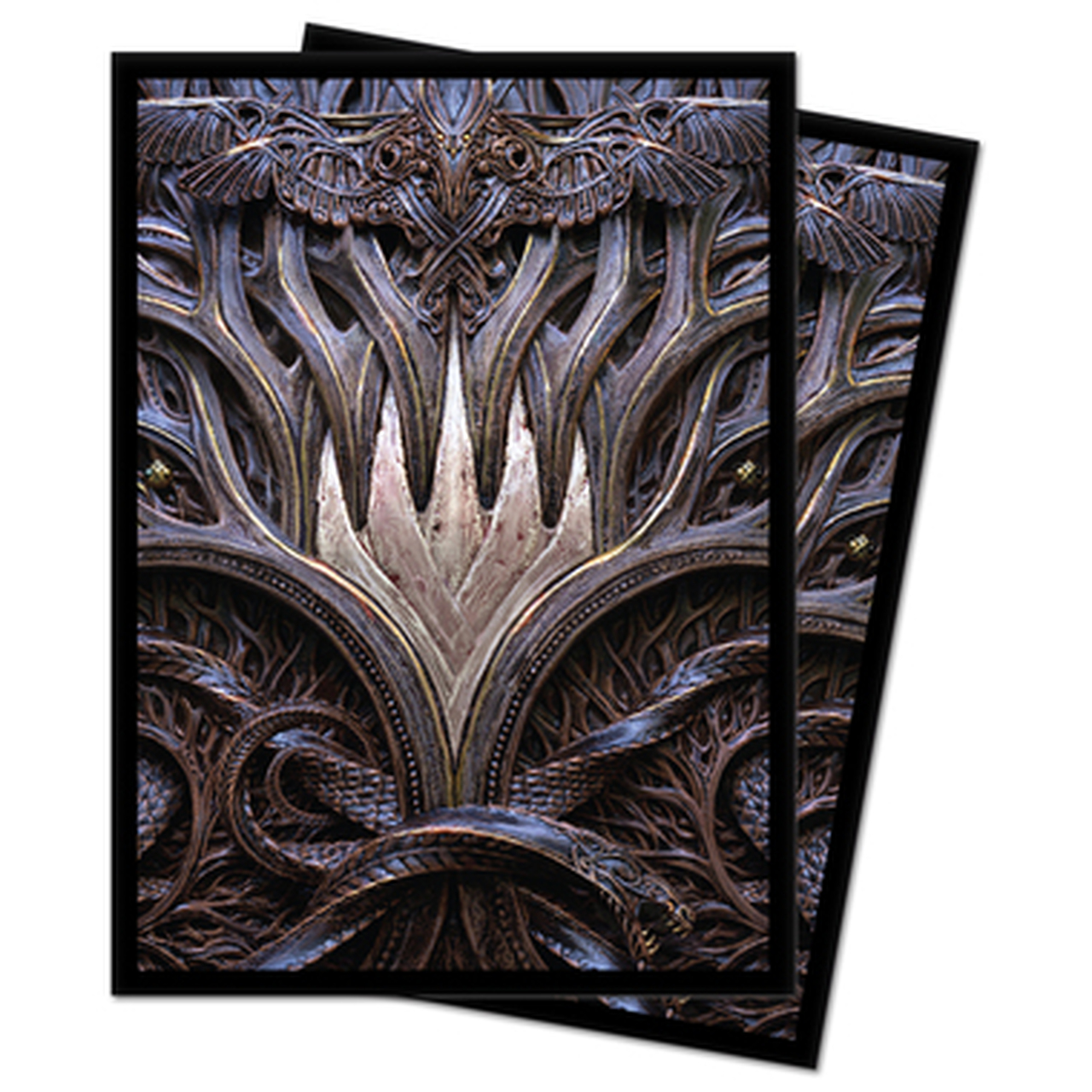 UP - Ultra Pro Kaldheim 100ct Sleeve featuring Stylized Planeswalker Symbol for Magic: The Gathering