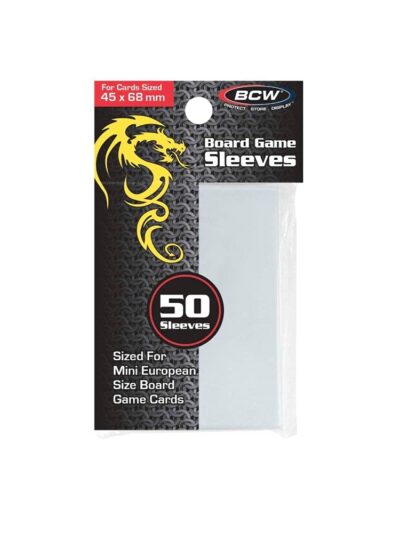 BCW - Card Sleeves: Board Game 45 x 68mm Mini European (50)