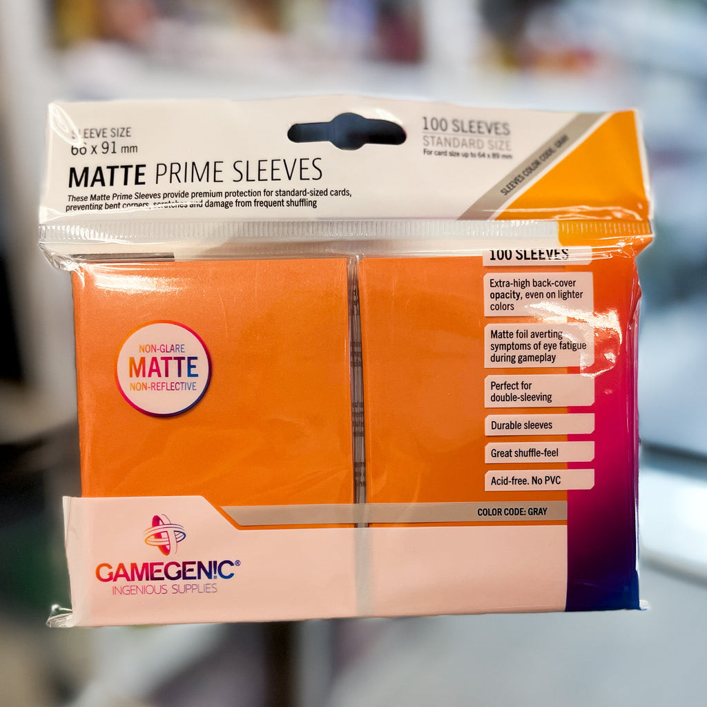 GameGenic Prime Sleeves Matte Orange 100ct Standard