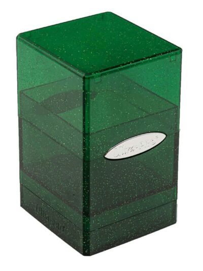 Ultra Pro Deckbox Satin Tower Glitter Green/Red