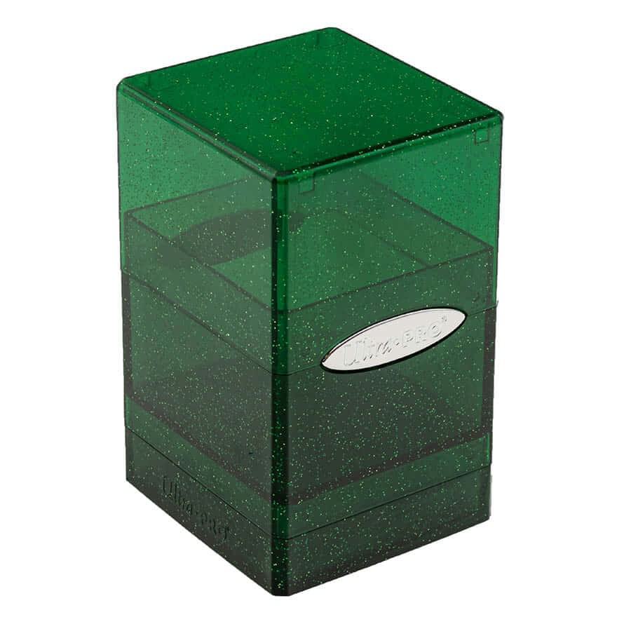 Ultra Pro Deckbox Satin Tower Glitter Green/Red