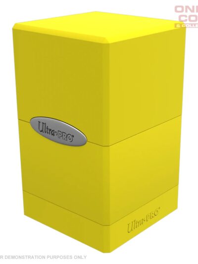 UP - Deckbox: Satin Tower 100+ Solid- Yellow, Bright