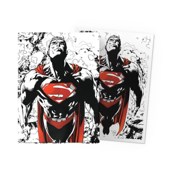 Dragon Shield: Sleeves: Standard DUAL- Matte 'Superman Core' Red/ White (100 ct.)