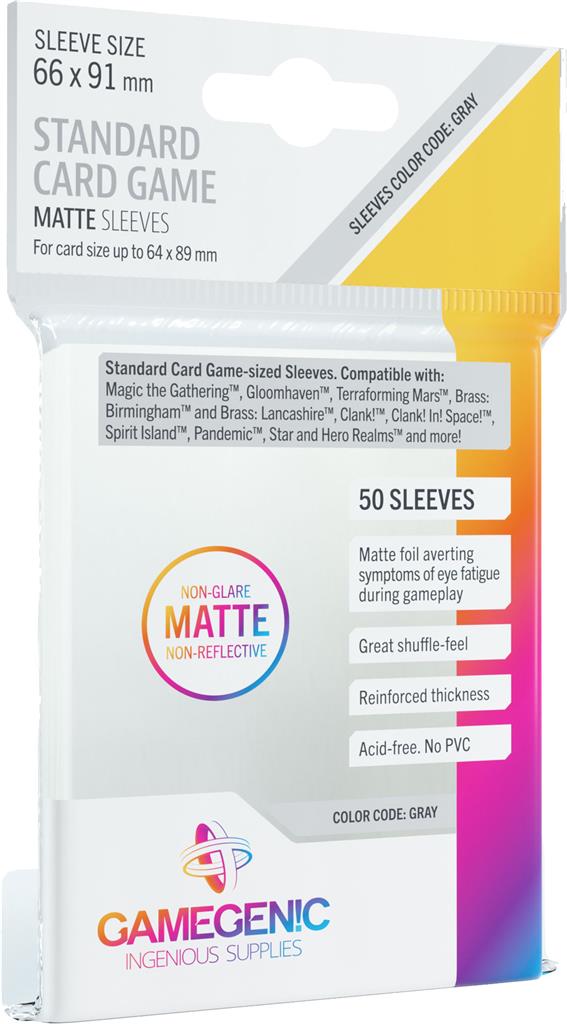 GameGenic - MATTE Sleeves: Standard Card Game (66 x 91 mm)