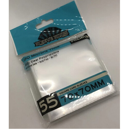 AT - Board Game Sleeves Clear: SQUARE 70 x 70 (100)