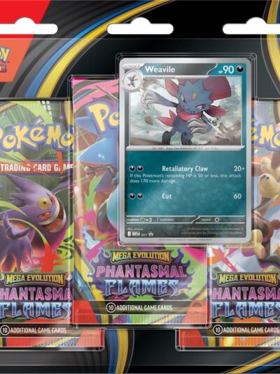 PKM - Pokemon TCG: Mega Evolution 02 Phantasmal Flames- 3-Booster Blister