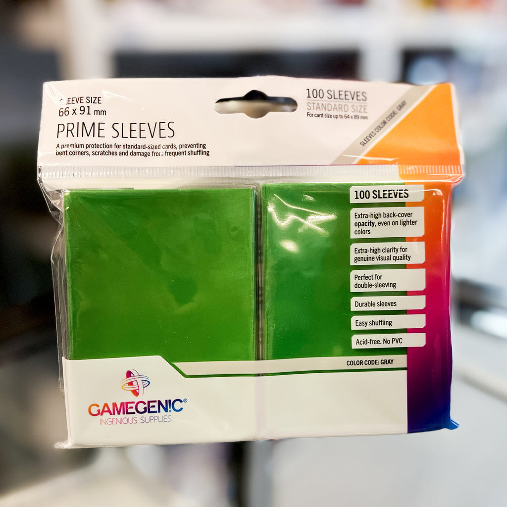 Gamegenic - GameGenic Prime Sleeves Matte Green 100ct Standard