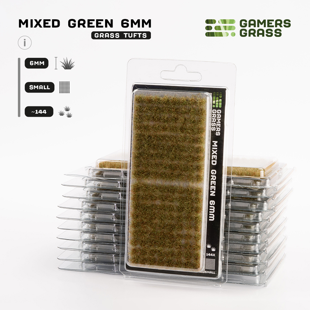 GG - Gamers Grass Tufts: Tufts Mixed Green 6mm - Small