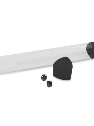 BCW - Tube: Playmat - Clear with Black Caps and Dice