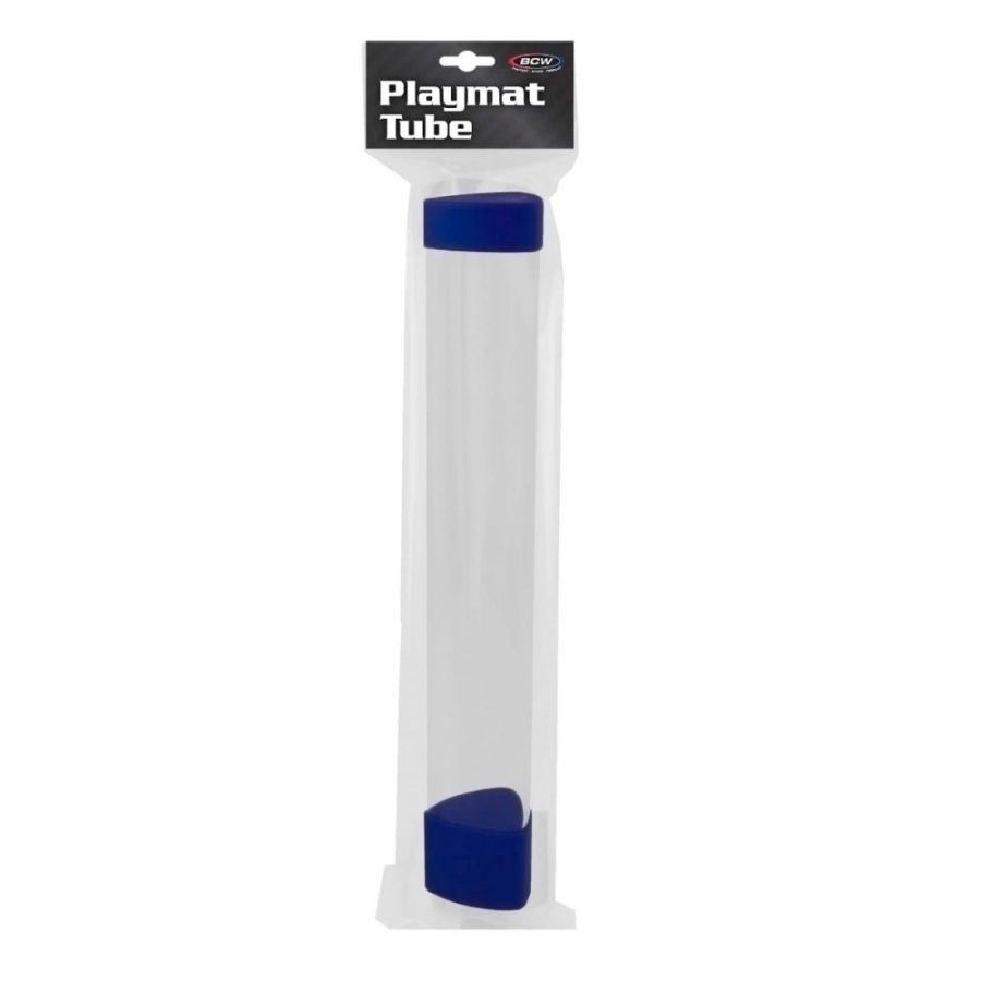 BCW - Tube: Playmat - Clear with Blue Caps and Dice