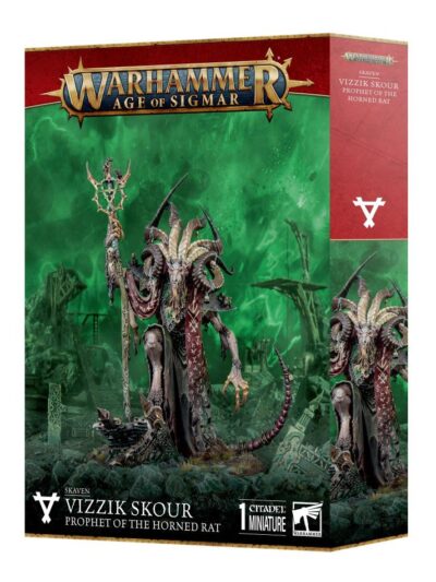 WS - EoS - SKAVEN: VIZZIK SKOUR PROPHET HORNED RAT