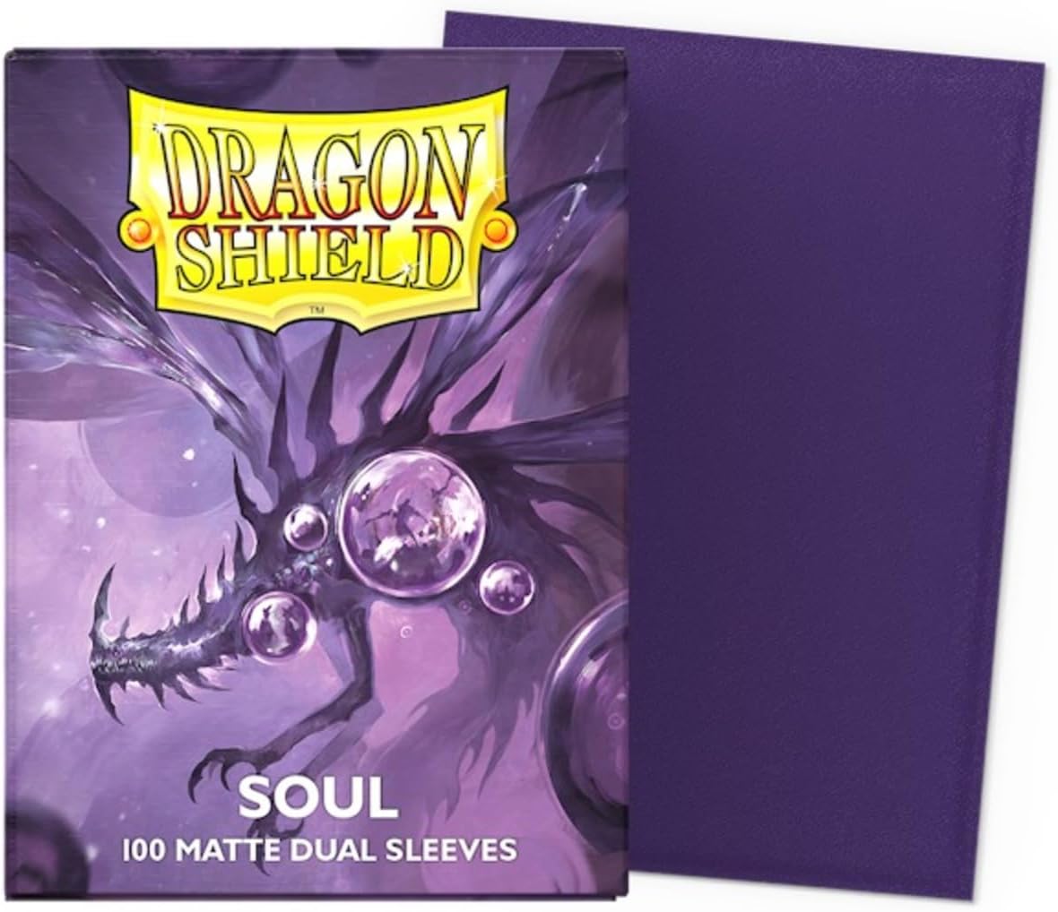 Dragon Shield Sleeves: Standard DUAL- Matte Purple/Soul (100 ct.)