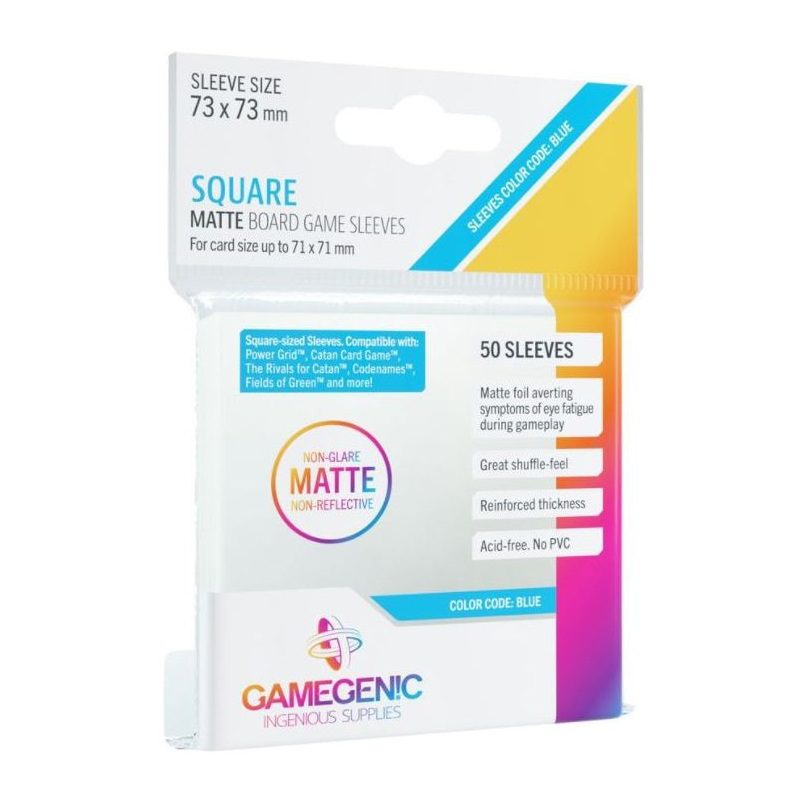 GameGenic - Card Sleeves: Board Game- Matte Square (73x73 mm) (50ct)