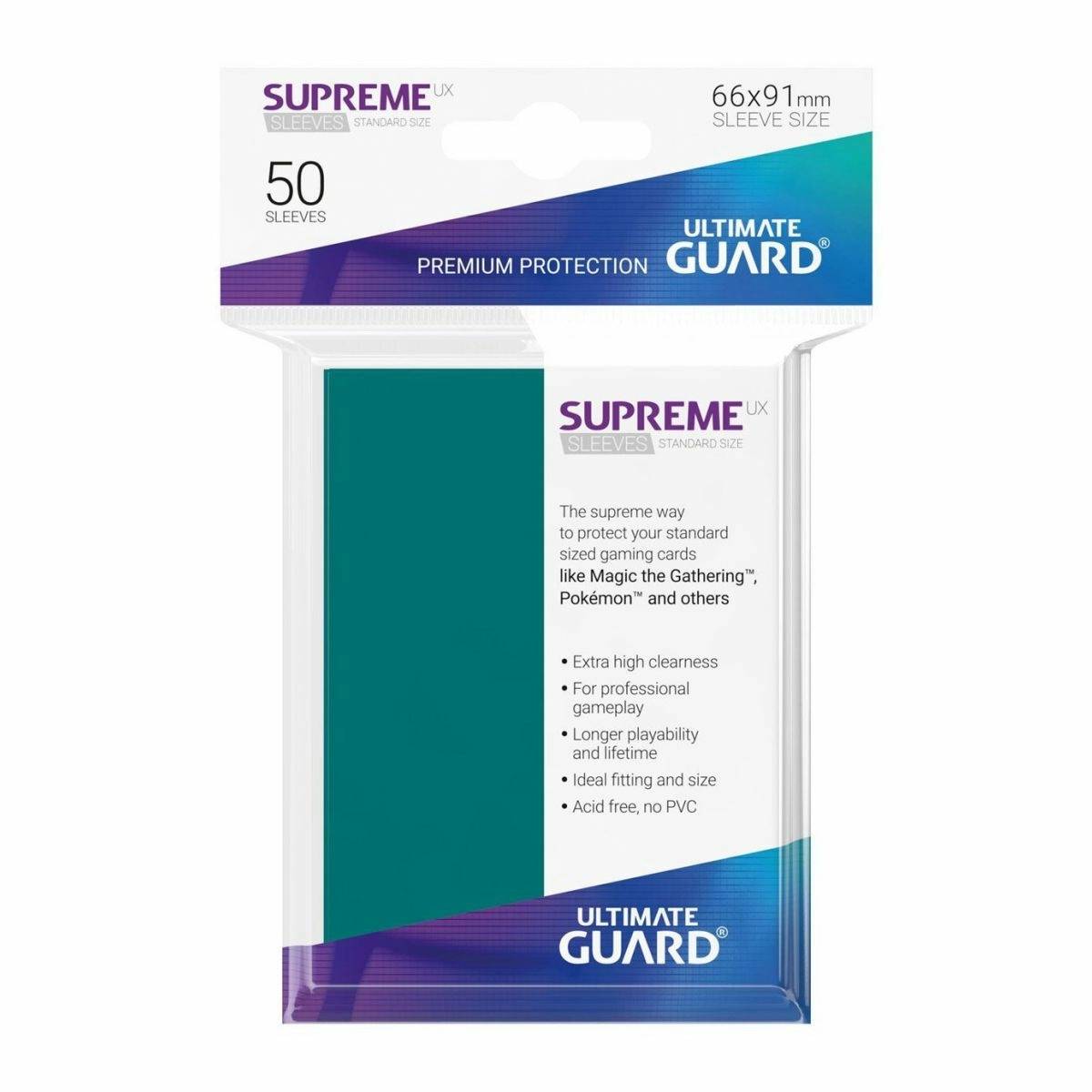 UG - Card Sleeves: Supreme UX Sleeves Standard Size- Petrol Blue (50)