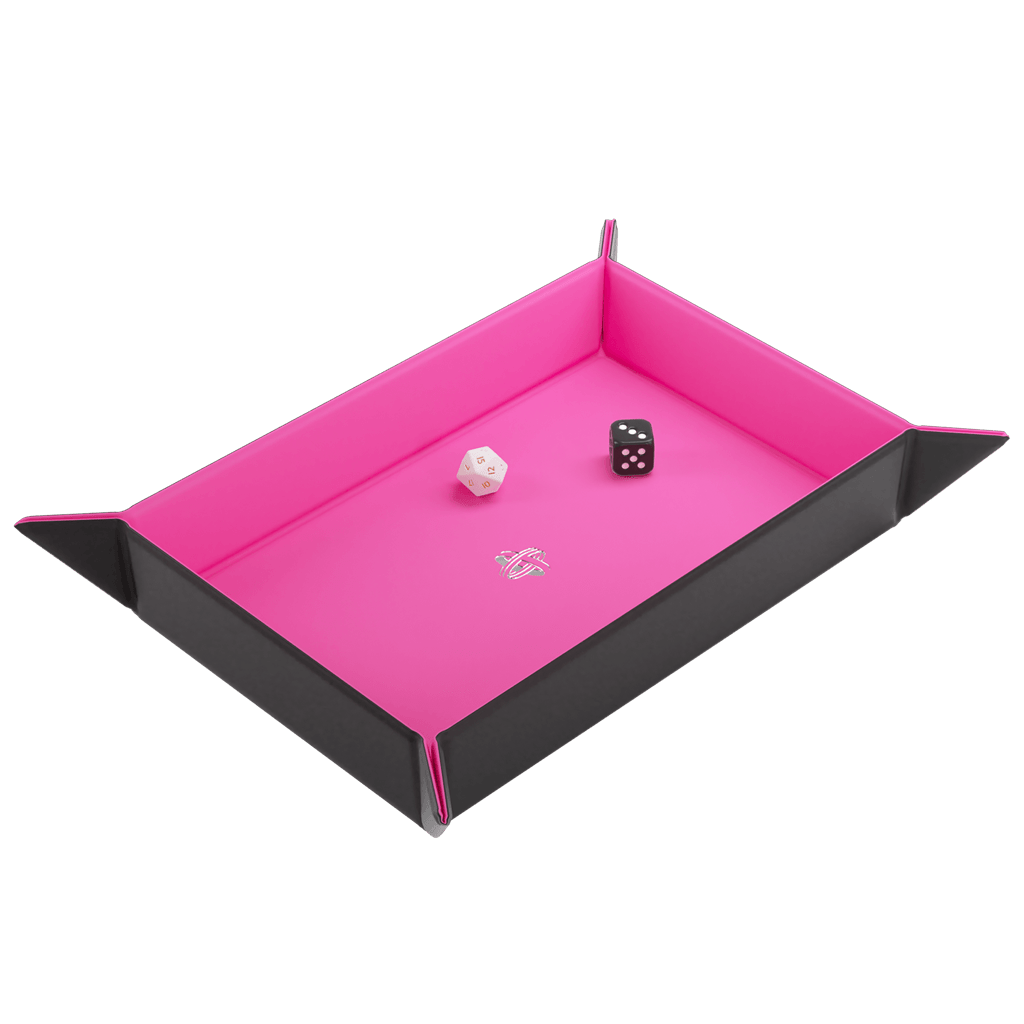 Gamegenic - Magnetic Dice Tray Rectangular Black/Pink