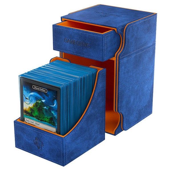 GameGenic - Watchtower Deck Box - 100+ XL Blue/Orange