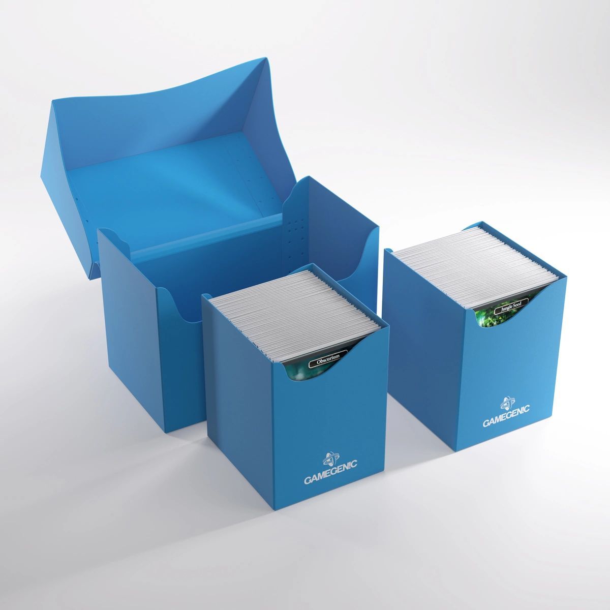 GameGenic - Double Deck Holder 200+XL Standard Size - Blue