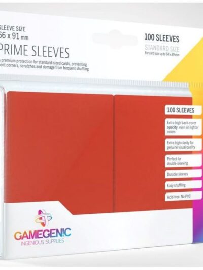 GameGenic: PRIME Sleeves: Red 100ct Standard