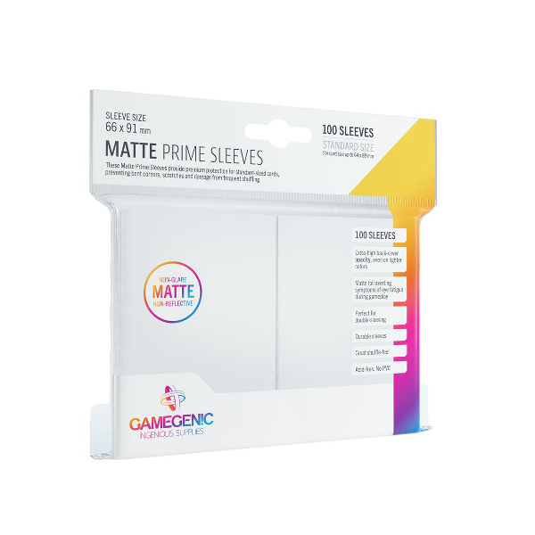 GameGenic: PRIME Sleeves: White 100ct Standard