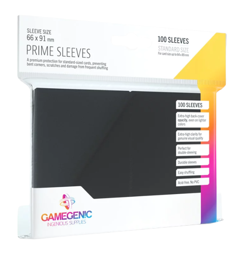 GameGenic: PRIME Sleeves: Black 100ct Standard