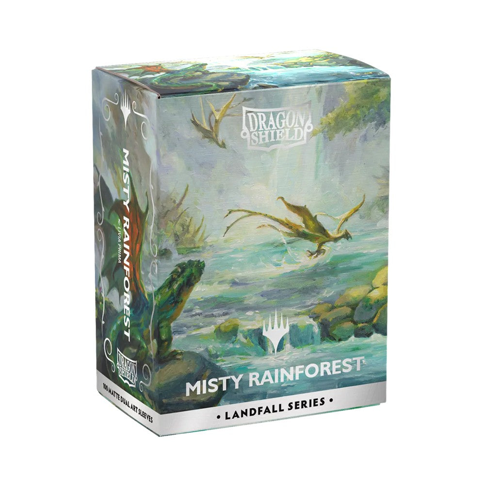 Dragonshield Sleeves: Standard DUAL - Matte 'MTG Landfall Series - Misty Rainforest'/Arid Mesa'/Scalding Tarn' Art (100 ct.)