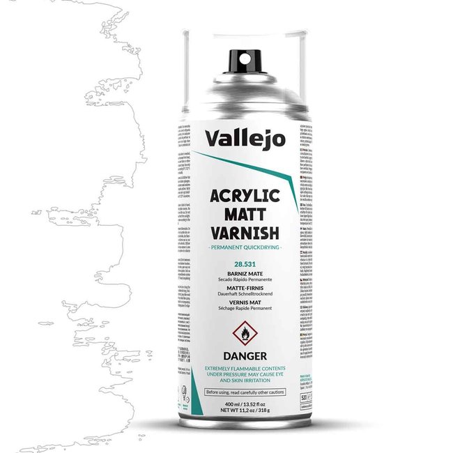 VAL - Varnish: Aerosol - Acrylic Matt, 400 ml.