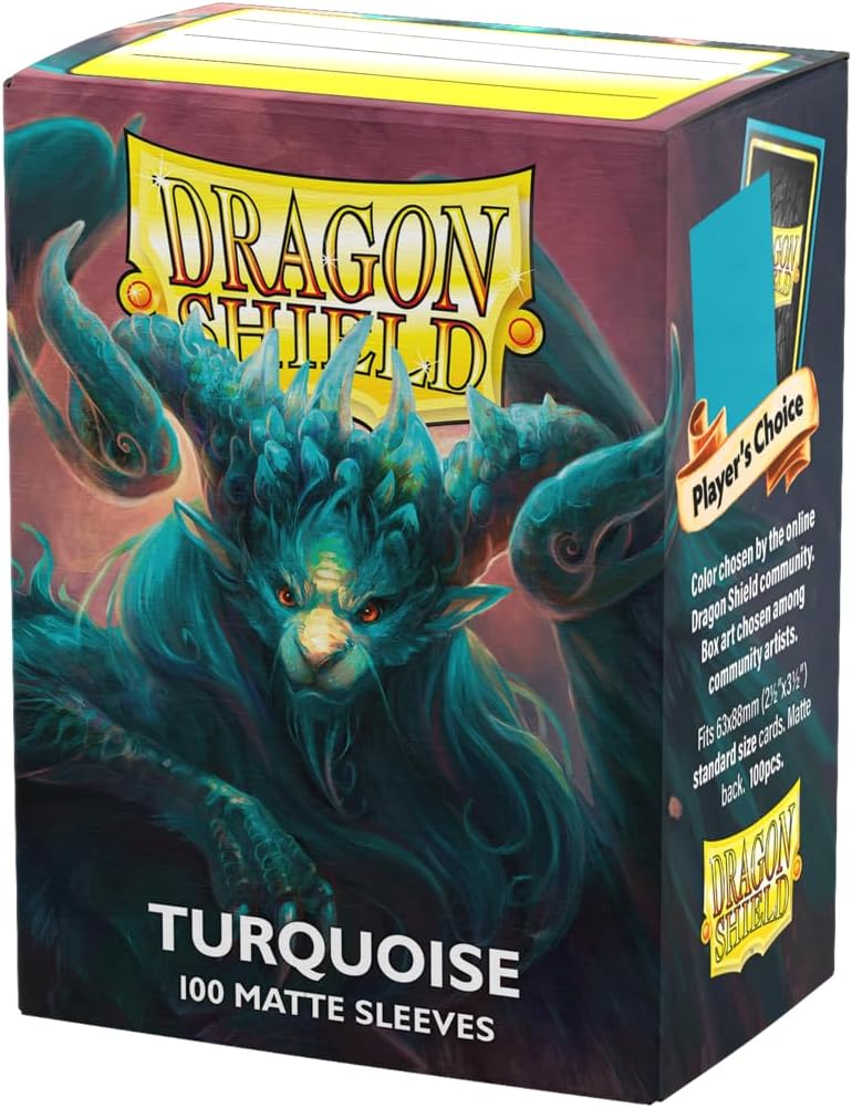 Dragon Shield Sleeves: Standard - Matte Turqouise 'Atebeck' (100 ct.)