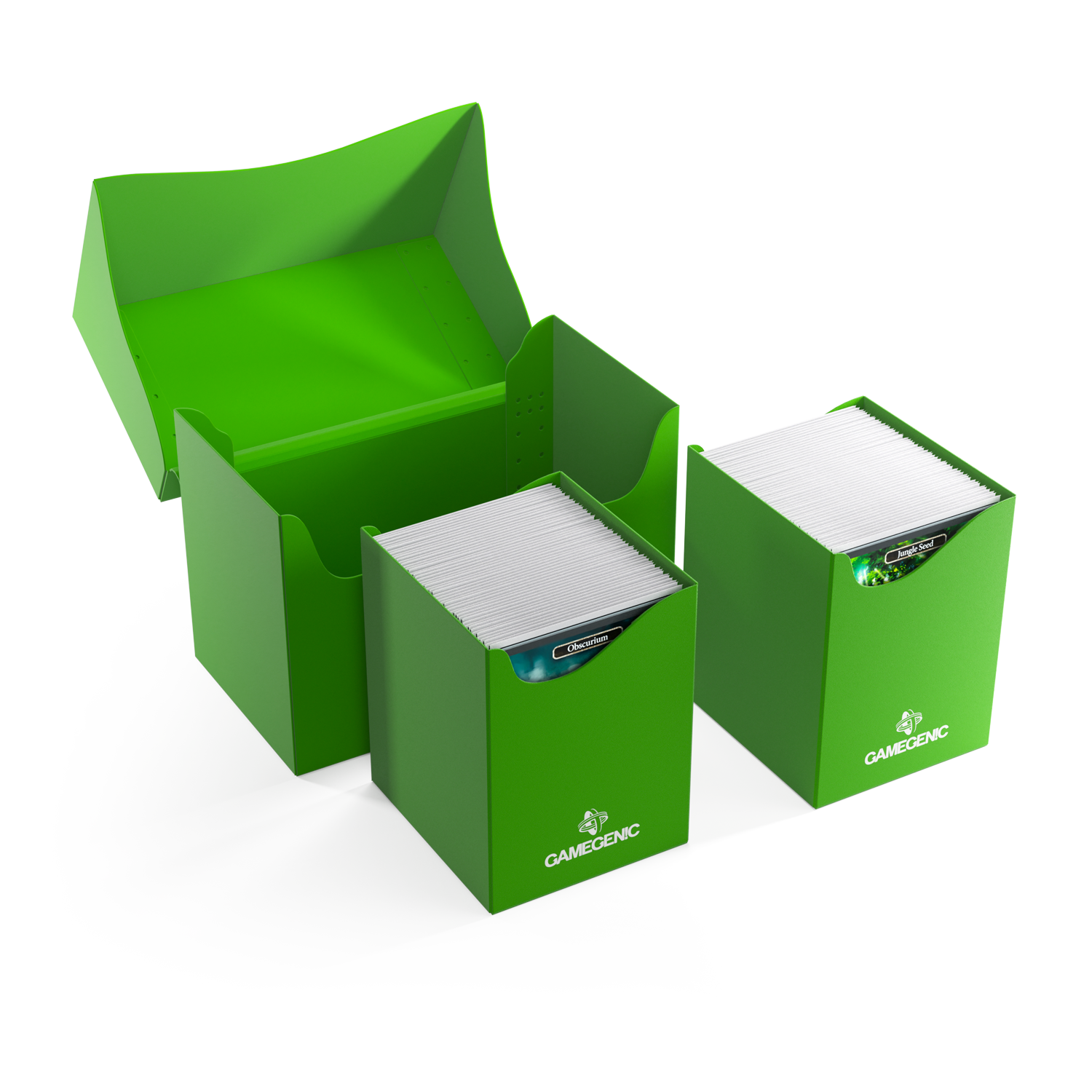 GameGenic - Double Deck Holder 200+XL Standard Size - Green