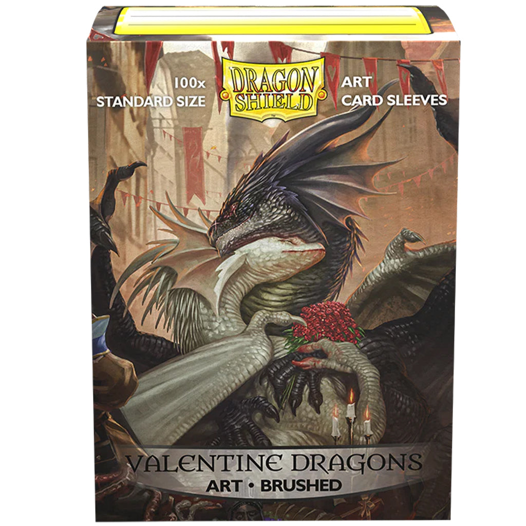 Dragon Shield Sleeves: Standard- Brushed 'Valentine Dragons 2024' Art, Limited Edition (100 ct.)