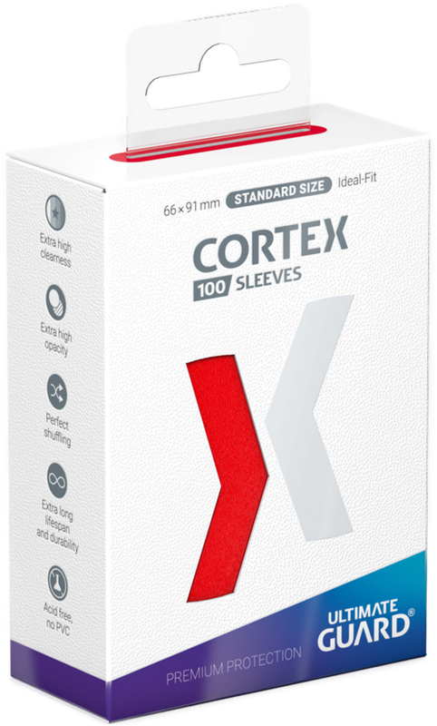 UG - Card Sleeves: Cortex Standard Size - Glossy Red (100 ct.)