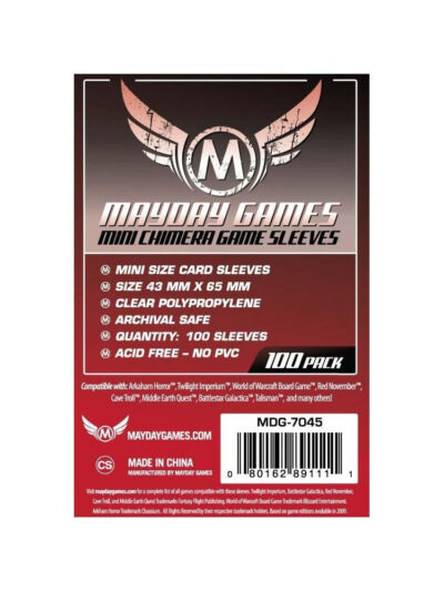 MD - Mayday Games - Mini Chimera Game Sleeves 43 x 65 - 100 pack