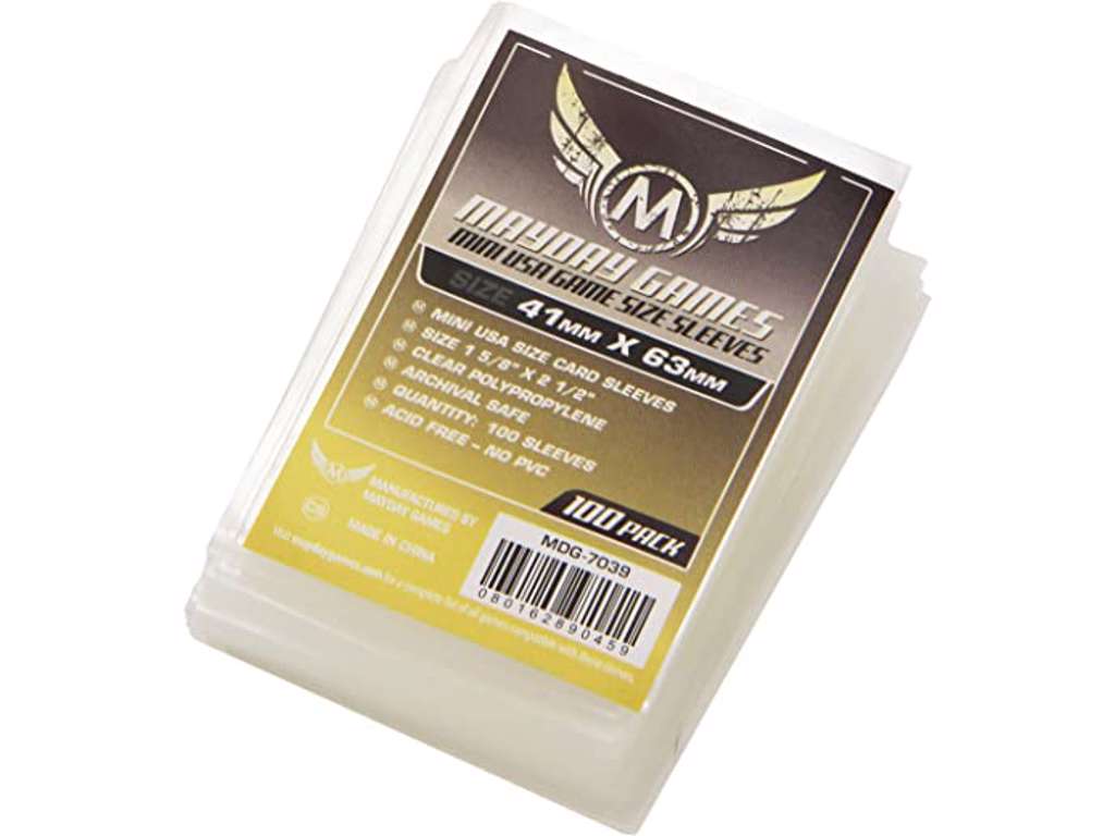 MD - Mayday Games - Mini Usa Game Size Sleeves 41 x 63 - 100 pack