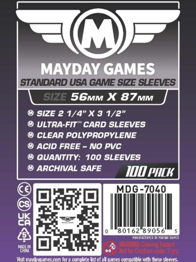 MD - Mayday Games - Standar USA Game Size Sleeves 56 x 87 - 100 pack
