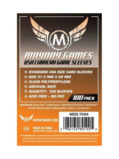MD - Mayday Games - USA Chimera Game Sleeves 57.50 x 89 - 100 pack