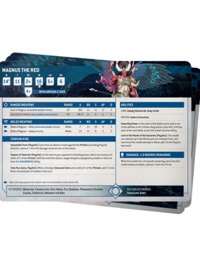 WS - Warhammer 40K - DATASHEET CARDS: THOUSAND SONS (ENG)