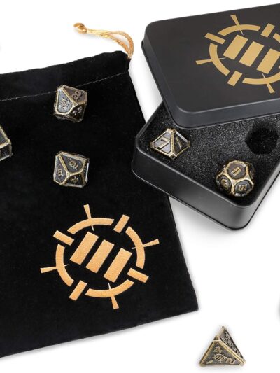 EN - ENHANCE 7-Die Set Metal D&D: Zinc/Black w/ Case and Bag