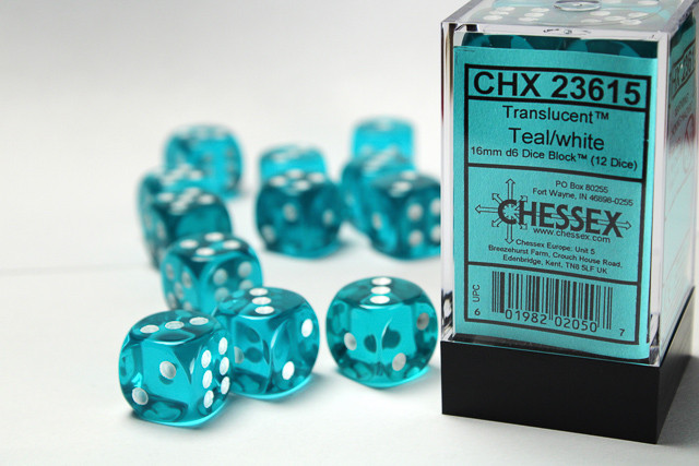 Dice - CHX 23615/23608/23607 - 16mm d6 Dice Block