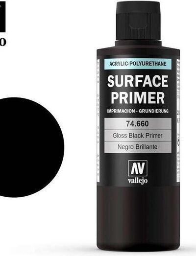 VAL - Primer: Gloss Black Primer, 200ml.