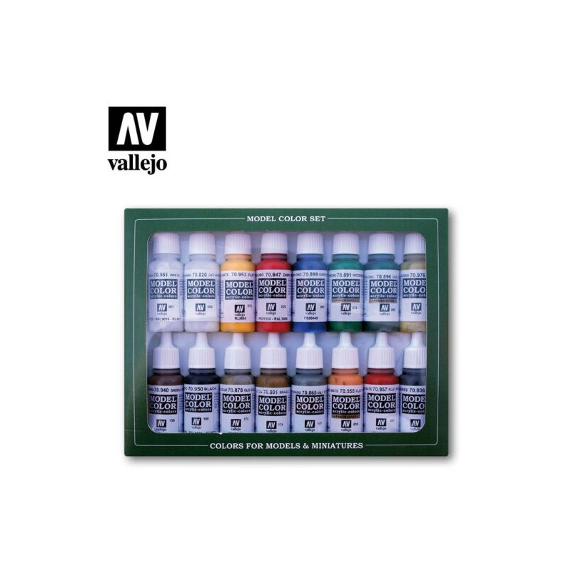 VAL - Model Color Set: Napoleonic Colors French & British 1789-1815 (16 Model Color Paints), 17 ml