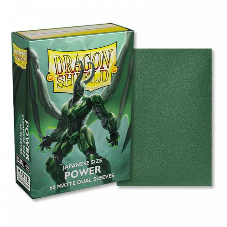 Dragon Shield Sleeves: Japanese DUAL - Matte Green/Power (60 ct.)