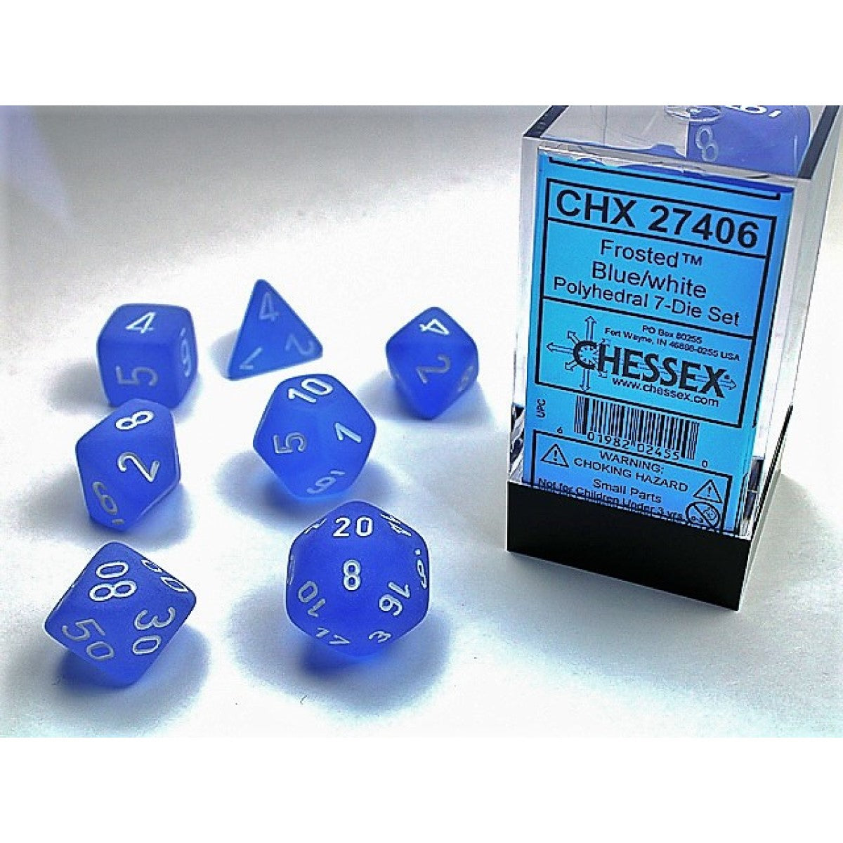Dice - CHX 27466 / 26449 / 26435 Frosted Polyhedral 7-Die Set