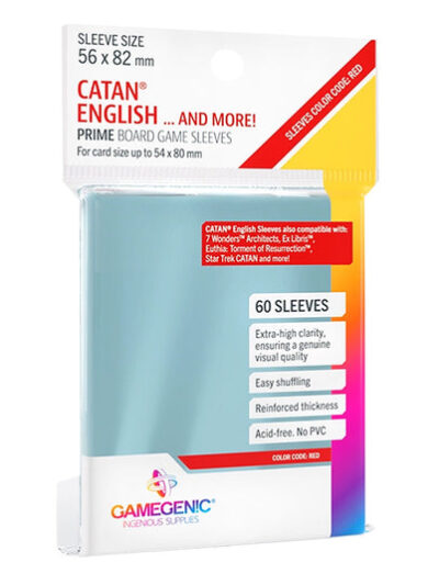 Gamegenic Sleeves Prime Board Game MATTE 56 x 82 (54x80)- Catan English